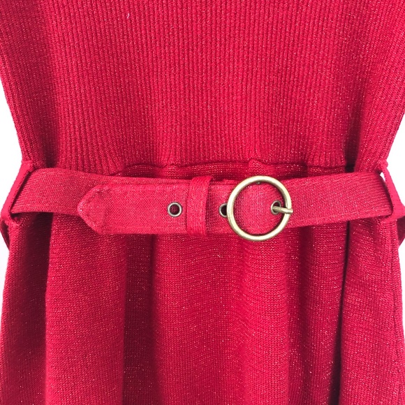 Free People Red French Girl Sweater Mini Dress Red - Picture 6 of 8